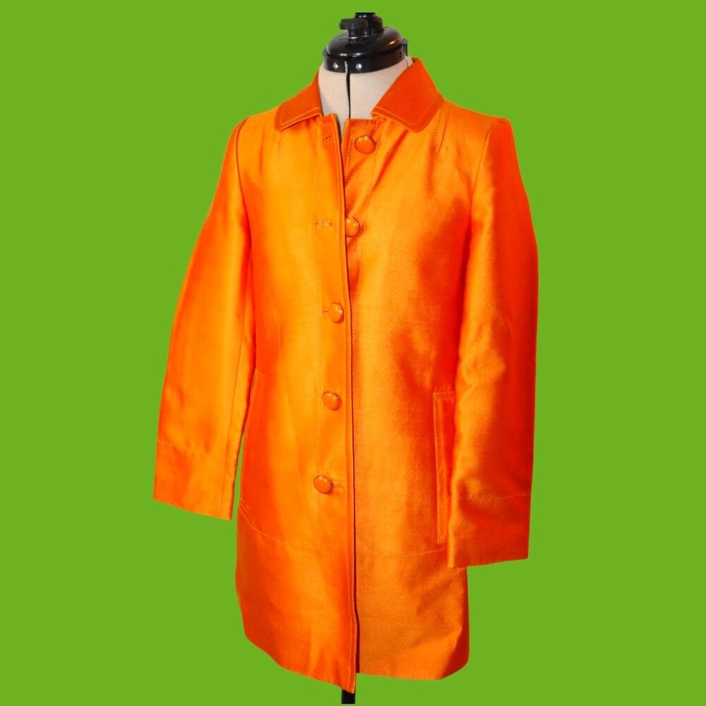 Banana Republic Orange Silk Cotton Coat - XS - EXCELLENT CONDITION